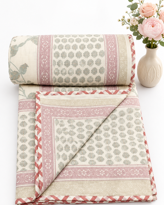 Latika -  Premium Muslin Cotton Dohar | Red