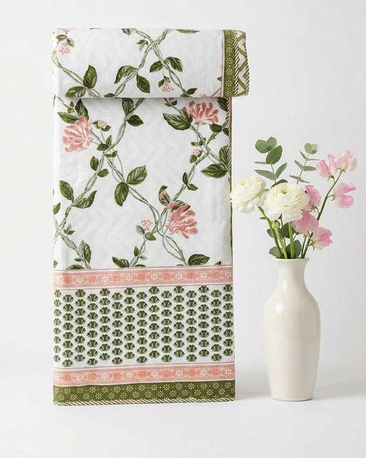 Latika - Reversible Cotton Mulmul Dohar | Pink