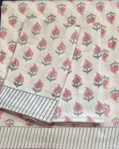 Maalya percale cotton bedsheet – second fabric detail