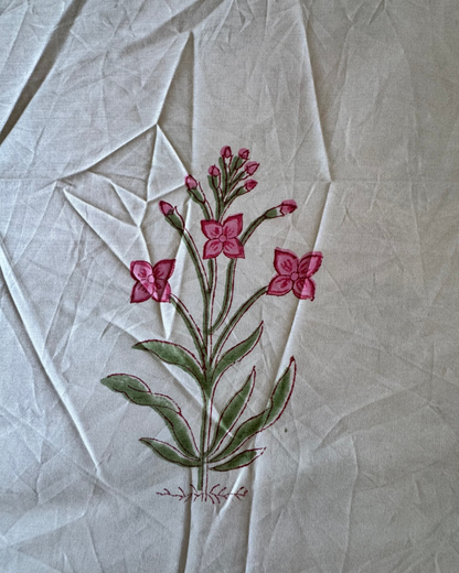 Malika - Percale Cotton Bedsheet | Hand Block