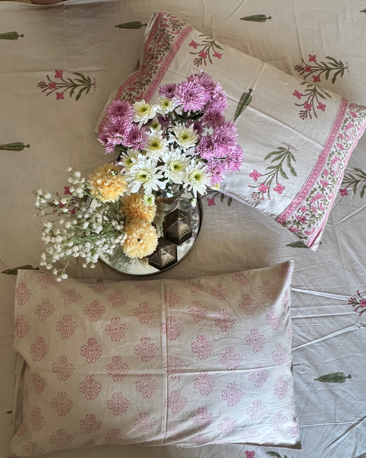 Malika - Percale Cotton Bedsheet | Hand Block