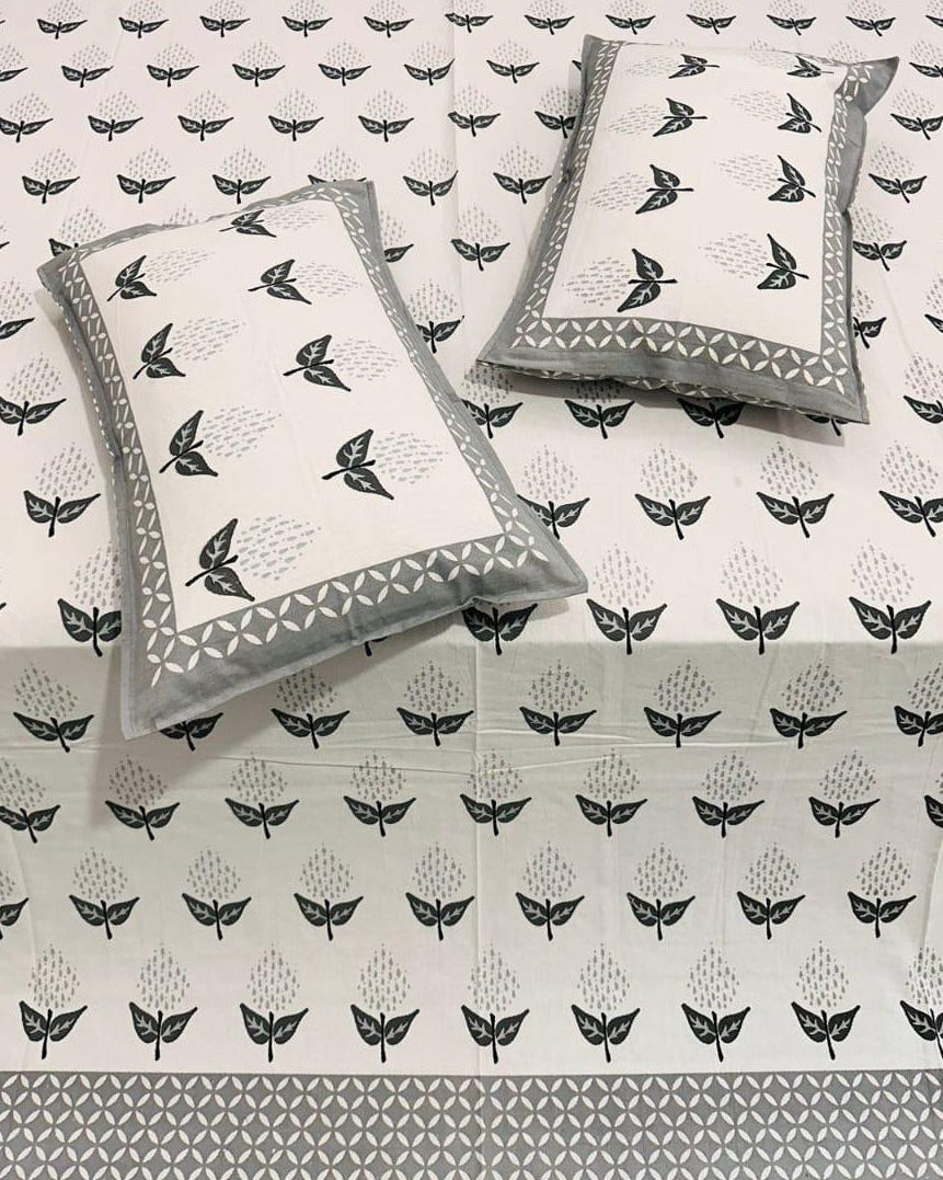 Manjari - Everyday Cotton bedsheet | Grey