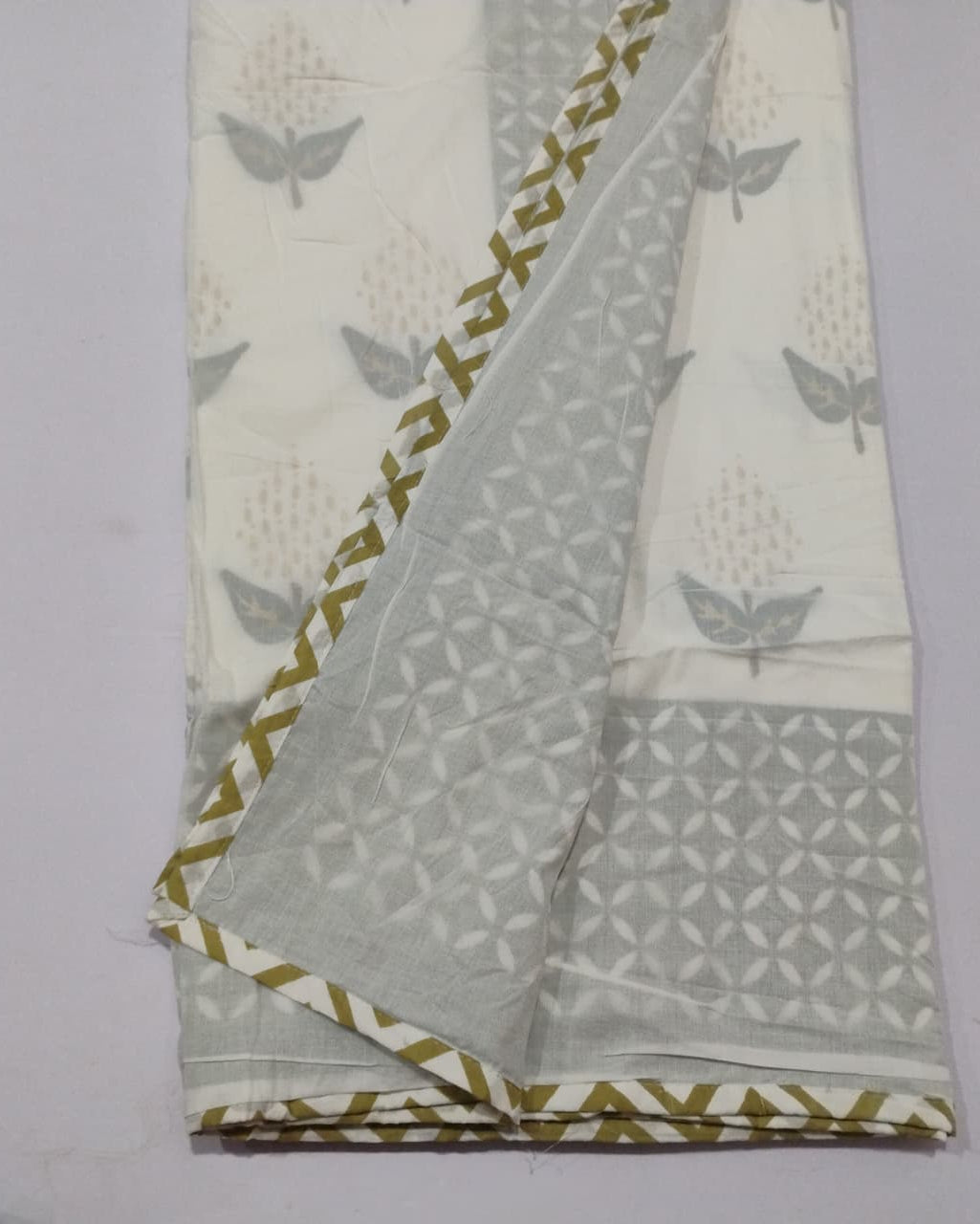 Manjari green Muslin cotton dohar – double size