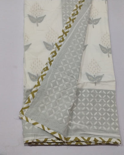 Manjari green Muslin cotton dohar – double size