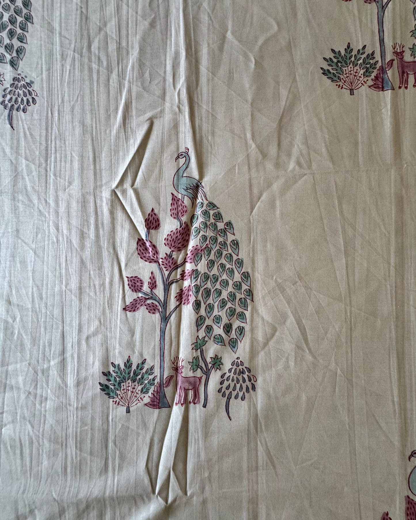 Mayur - Percale Cotton Bedsheet | Hand Block | Blue