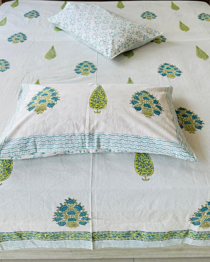 Mayur - Everyday Cotton Bedsheet | Hand Block
