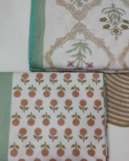 Mehek - Reversible Cotton Mulmul Dohar | Green