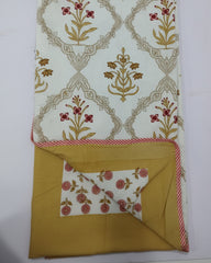 Mehek - Reversible Cotton Mulmul Dohar | Yellow