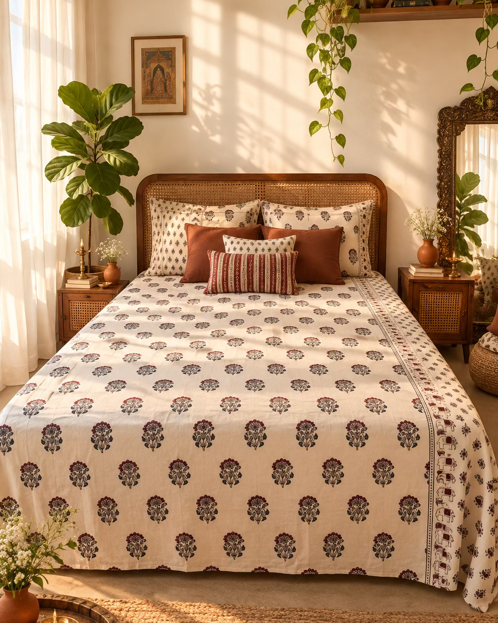 Mehfil - Everyday Cotton Bedsheet | Beige