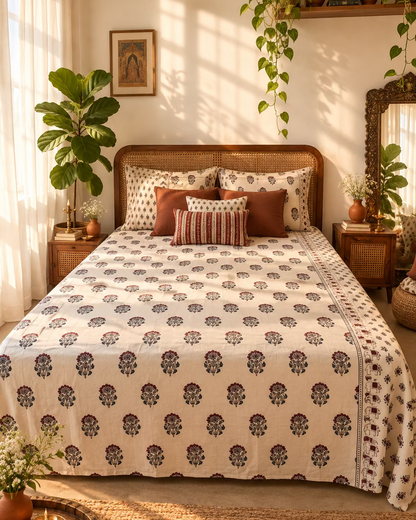 Mehfil - Everyday Cotton Bedsheet | Beige