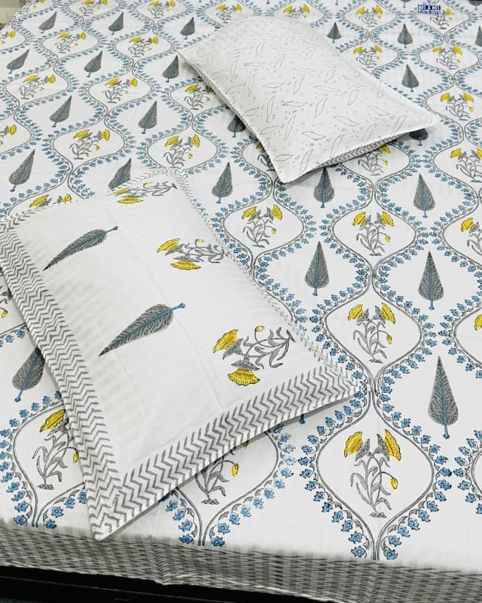 Mehr - Luxe Cotton Bedsheet | Hand Block