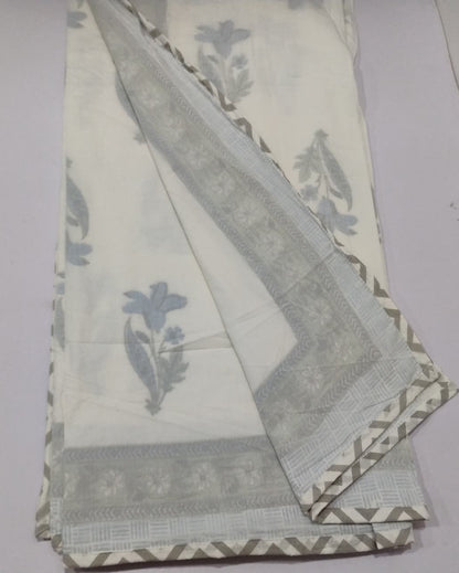Mridula -  Premium Muslin Cotton Dohar | Blue