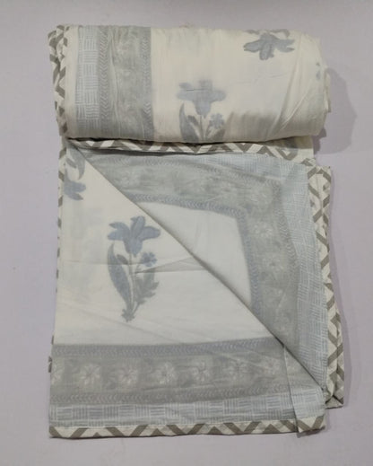 Mridula -  Premium Muslin Cotton Dohar | Blue