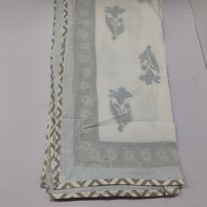 Mridula -  Premium Muslin Cotton Dohar | Blue