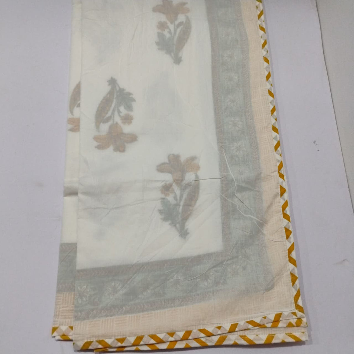 Mridula -  Premium Muslin Cotton Dohar | Yellow
