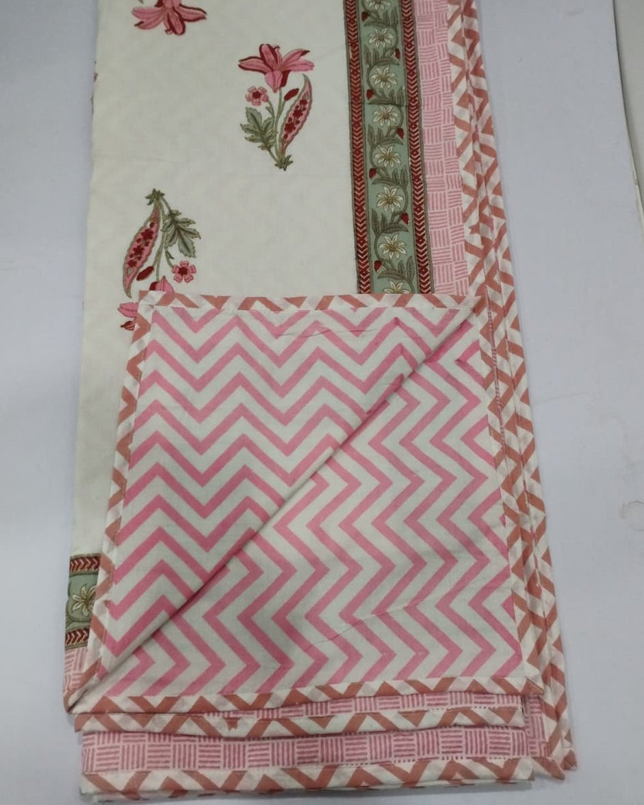 Mridula pink reversible mulmul cotton dohar – product view