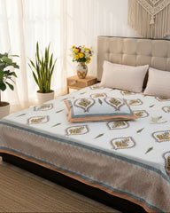 Mrigakshi - Everyday Cotton Bedsheet | Pink