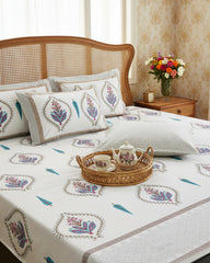 Mrigakshi - Everyday Cotton Bedsheet | Grey