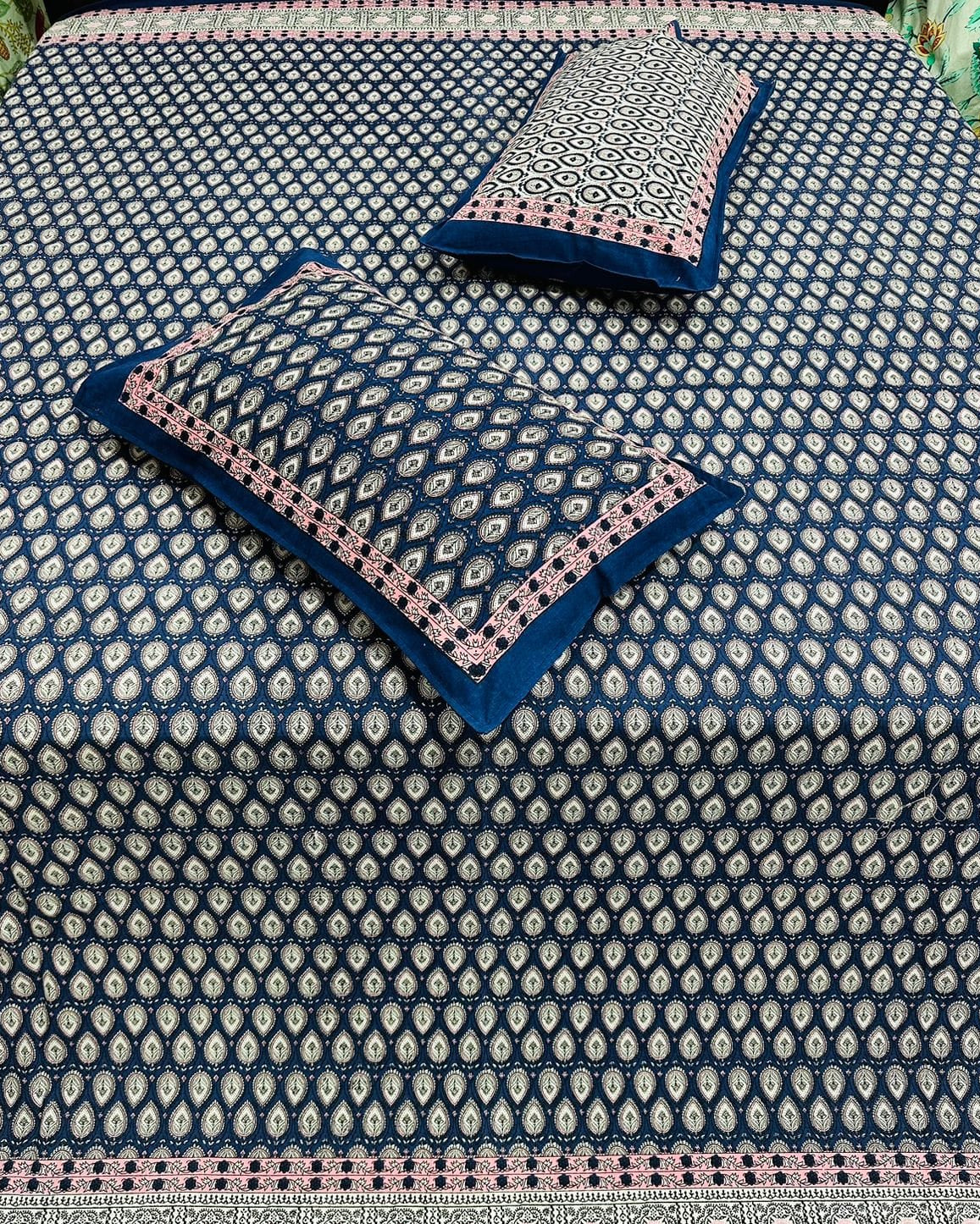 Naina - Everyday Cotton Bedsheet | Blue