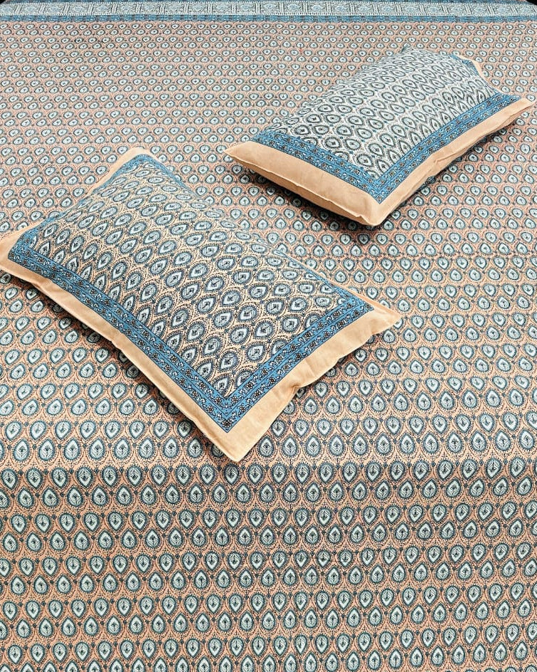 Naina - Everyday Cotton Bedsheet | Peach