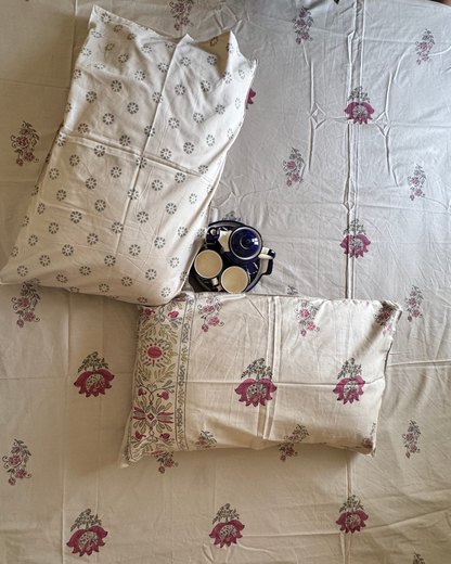 Nalini - Percale Cotton Bedsheet | Hand Block