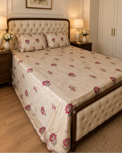 Nalini - Percale Cotton Bedsheet | Hand Block