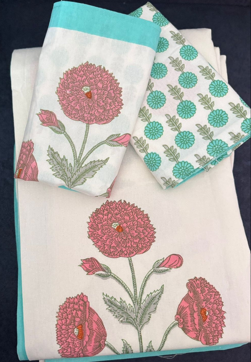 Nargis - The Daffodil Bedsheet | Everyday Cotton | Green