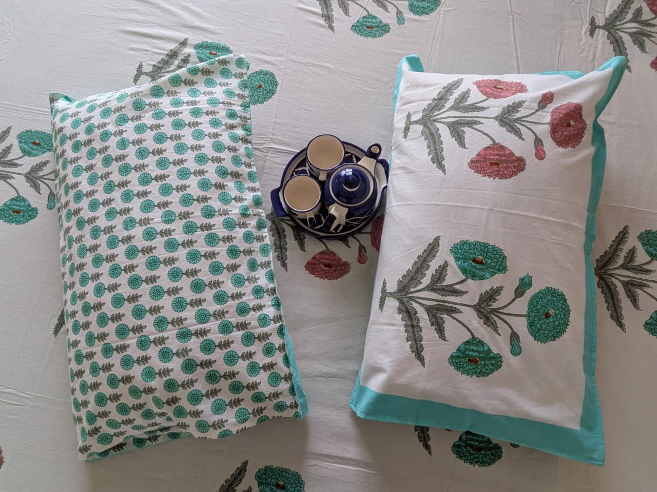 Nargis - The Daffodil Bedsheet | Everyday Cotton | Green