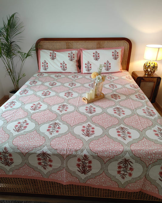 Neerja - Everyday Cotton Bedsheet | Pink
