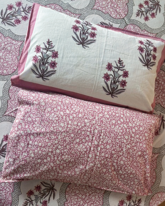 Neerja - Everyday Cotton Bedsheet | Pink
