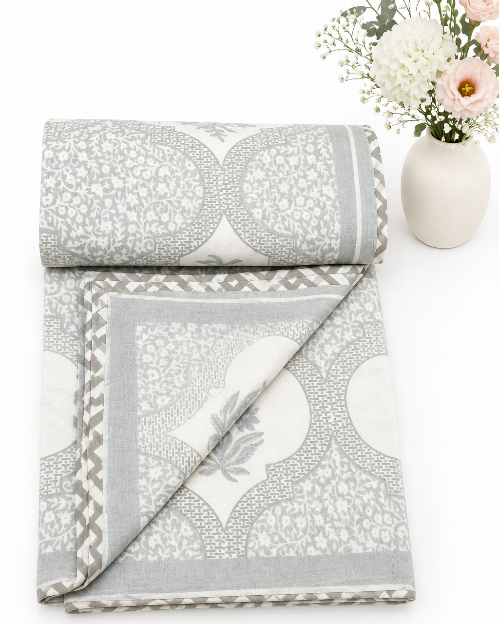 Neerja blue Muslin cotton dohar – alternate view