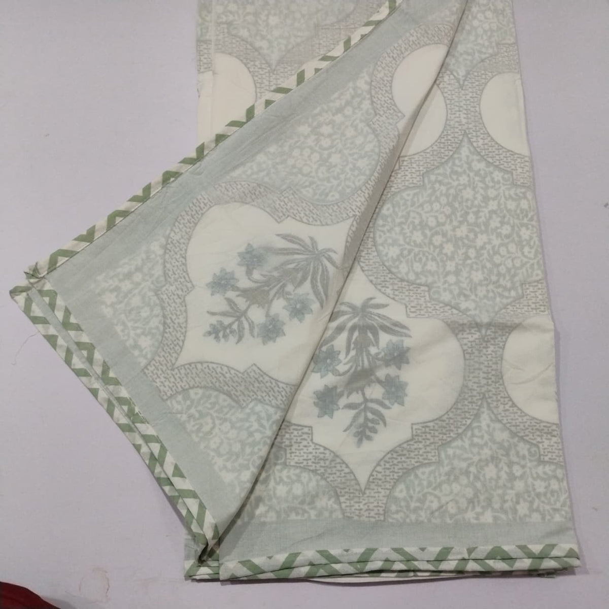 Neerja green Muslin cotton dohar – double size
