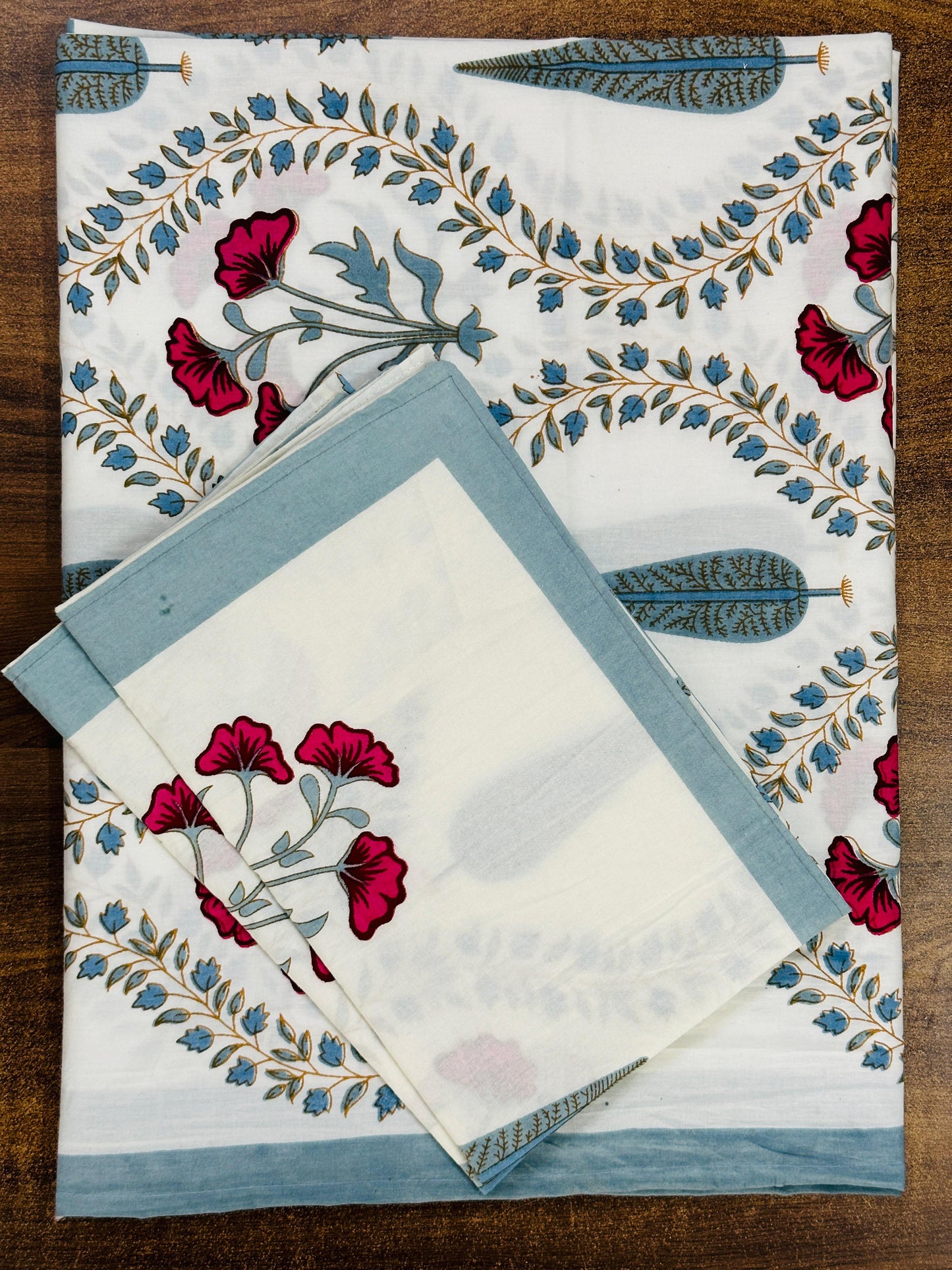 Nilaya - The Homecoming Bedsheet | Soft fine Cotton | Blue