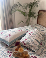 Nilaya blue Soft Fine Cotton bedsheet – alternate view