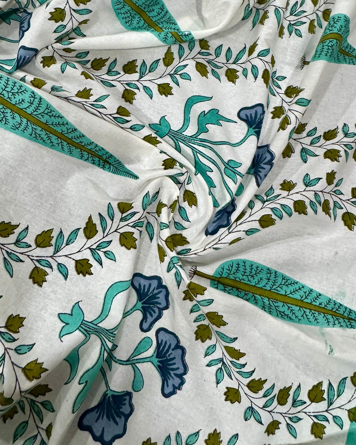 Nilaya - Soft Fine Cotton Bedsheet | Green