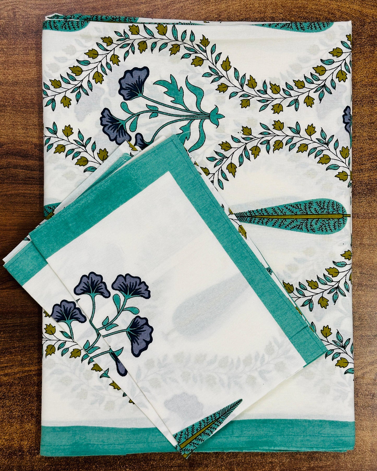 Nilaya - Soft Fine Cotton Bedsheet | Green