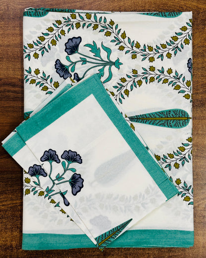 Nilaya green Soft Fine Cotton bedsheet – folded view