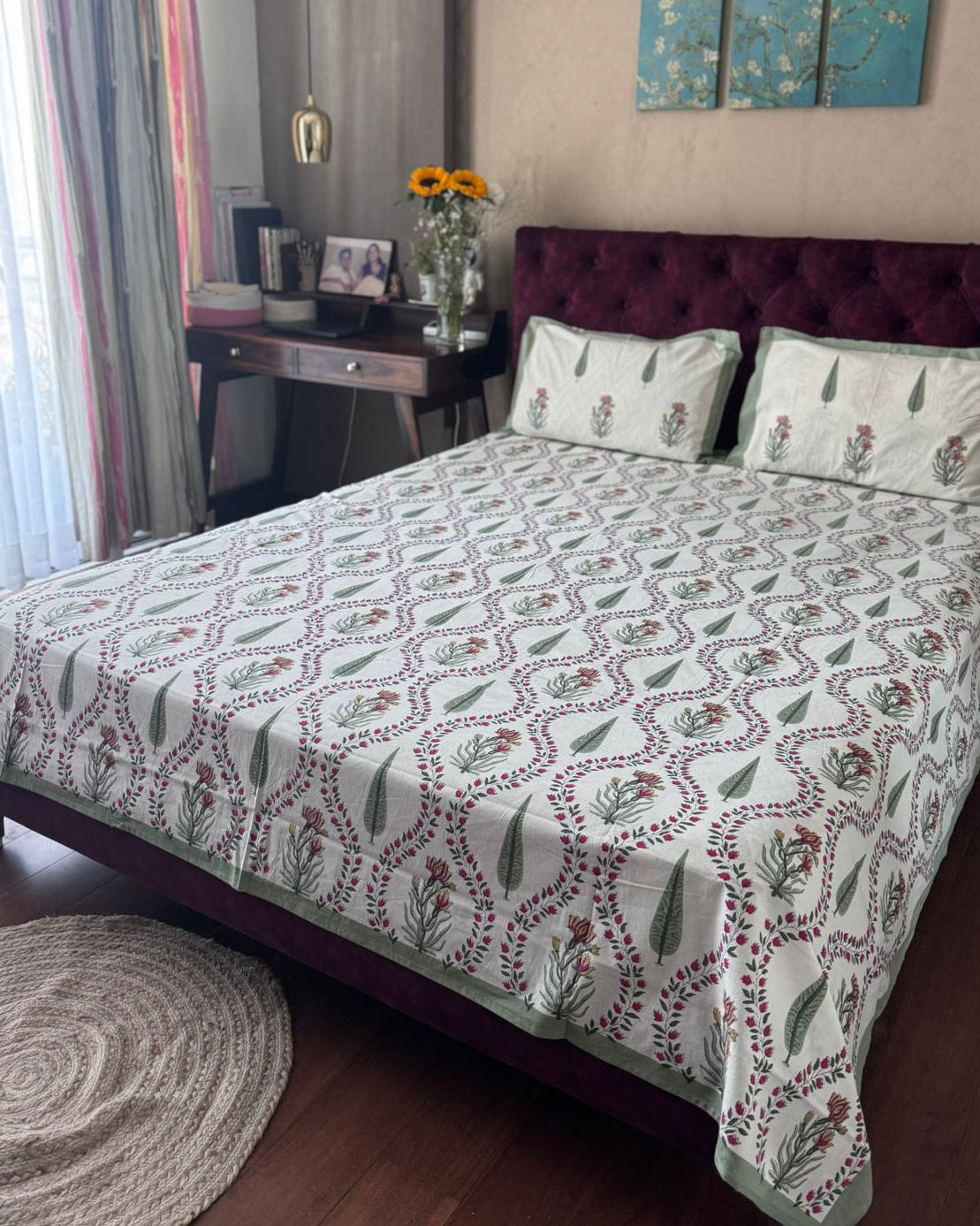 Pallavi - Everyday Cotton Bedsheet | Grey