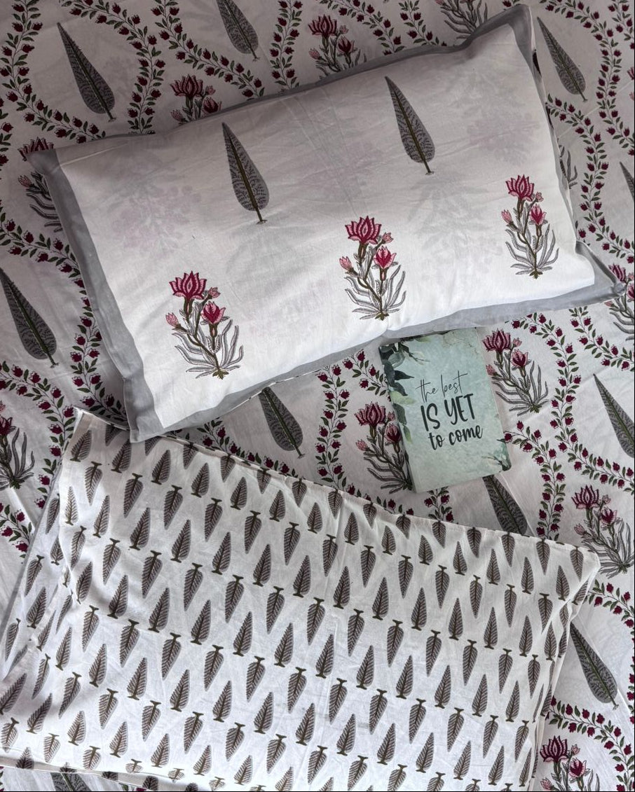 Pallavi - Everyday Cotton Bedsheet | Grey