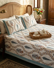 Pallavi - Reversible Cotton Mulmul Dohar | Blue