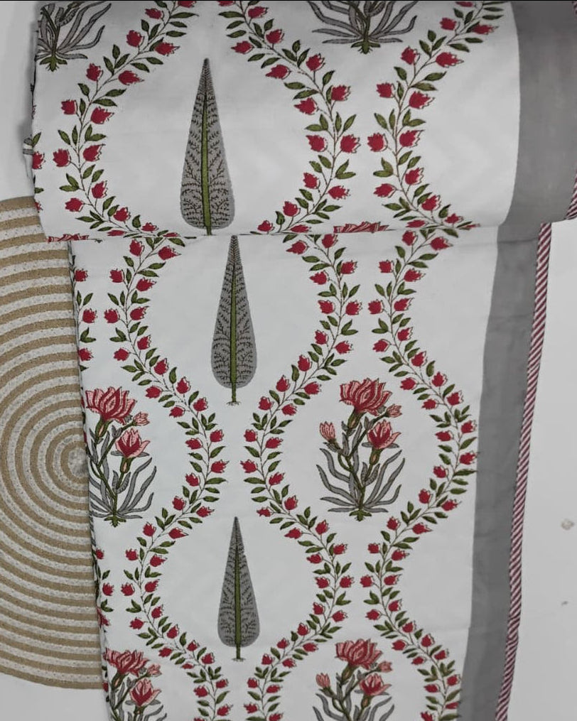 Pallavi - Reversible Cotton Mulmul Dohar | Grey