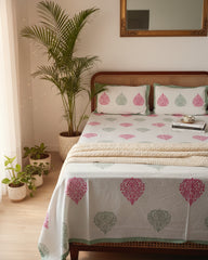 Patralekha - Everyday Cotton Bedsheet | Green