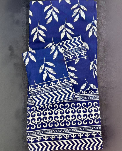 Patralika indigo Everyday Cotton bedsheet – folded view