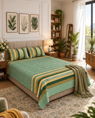 Preet - Everyday Cotton Bedsheet | Green