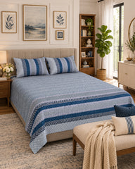 Preet - Everyday Cotton Bedsheet | Light Blue