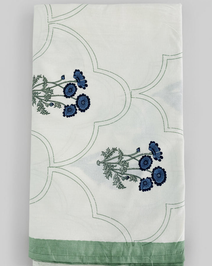 Pushpanjali - Everyday Cotton Bedsheet | Green