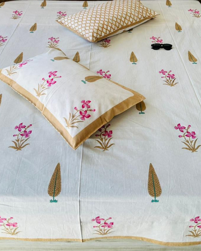 Pushpita - Everyday Cotton Bedsheet | Brown