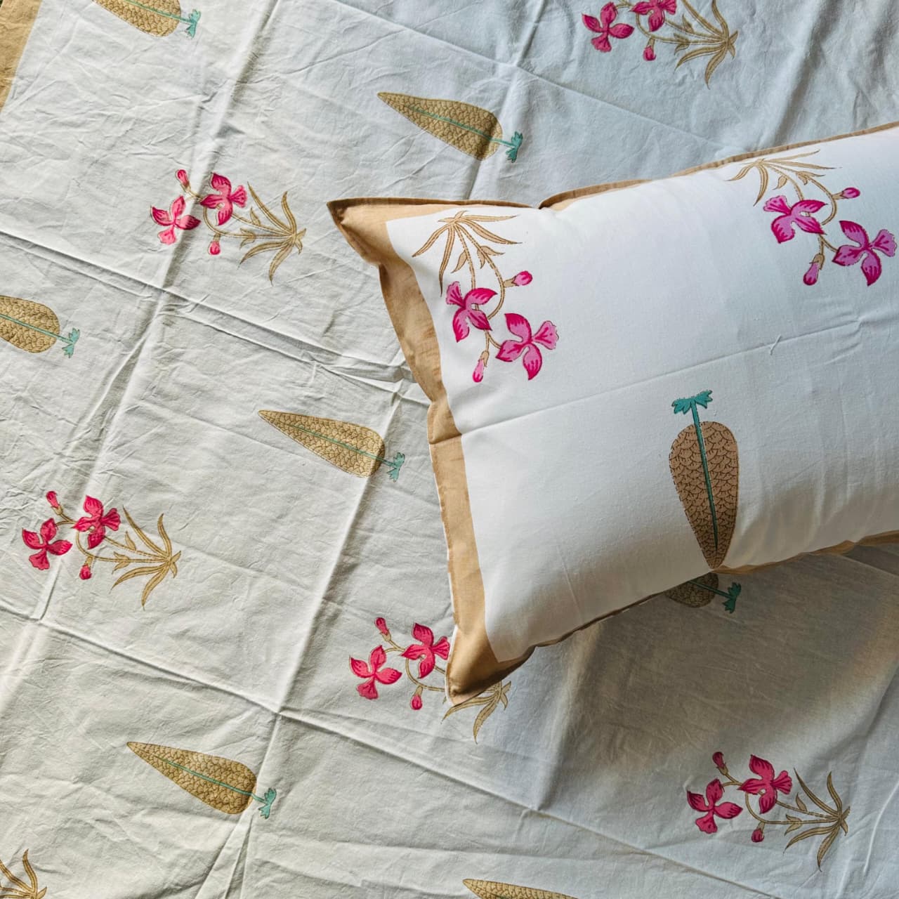 Pushpita - Everyday Cotton Bedsheet | Brown