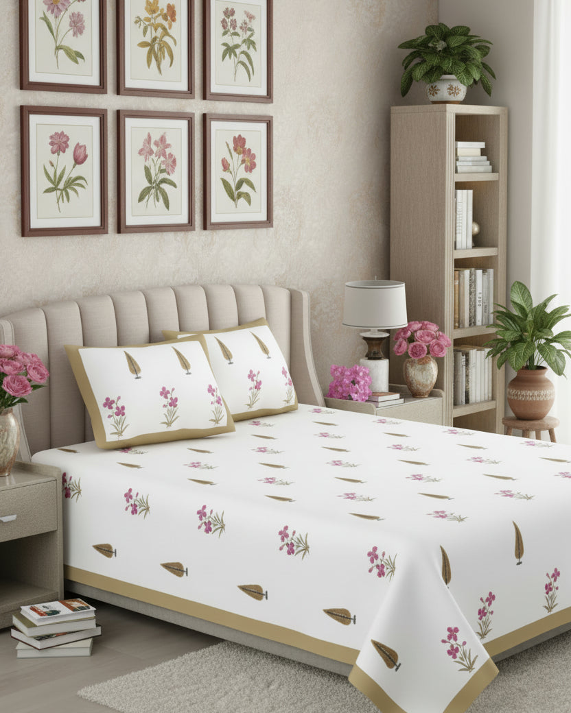 Pushpita - Everyday Cotton Bedsheet | Brown