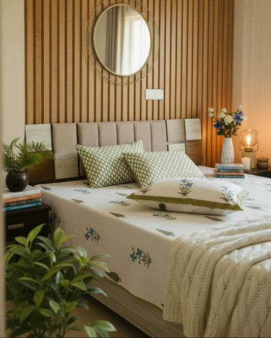 Pushpita - Everyday Cotton Bedsheet | Grey